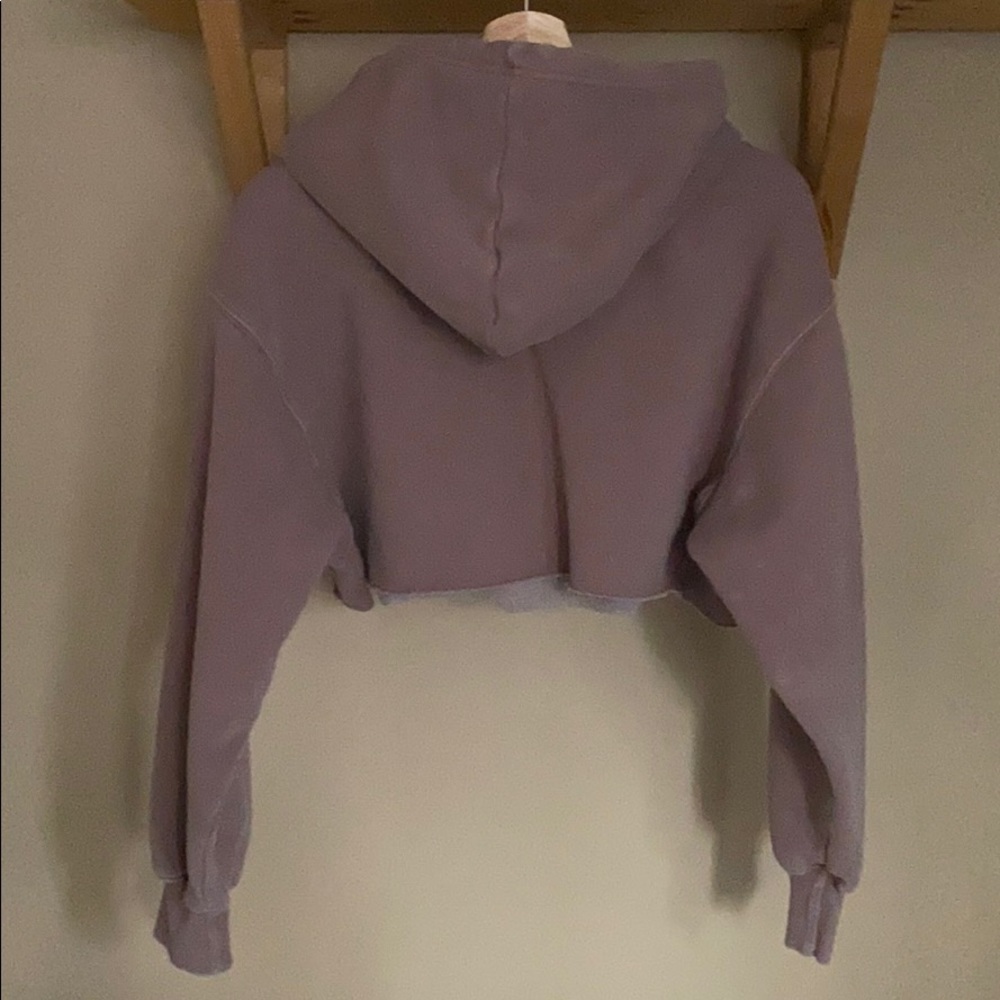 WORN ONCE Tna | Boyfriend Crop Hoodie GD Shd Mauve - Picture 3 of 16